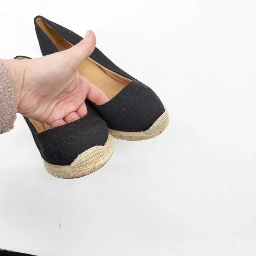 J. Crew Seville Women’s Espadrille Wedges Size 11 Black